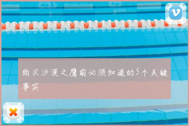 购买沙漠之鹰前必须知道的5个关键事实